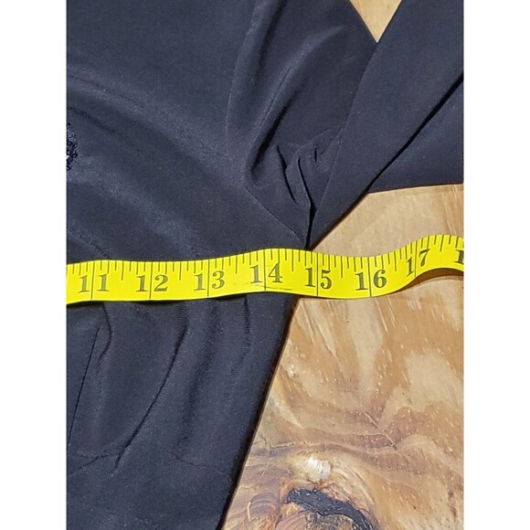 cache dress Women 2 Cocktail Black Longsleeve Zip J9 Made In USA - Picture 3 of 5